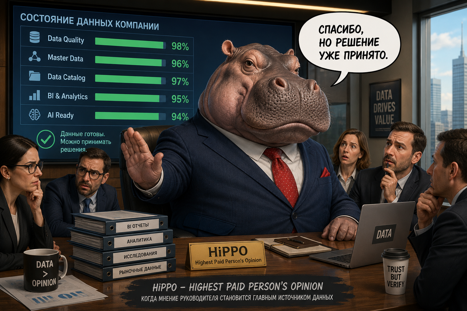 HIPPO - Highest Paid Person's Opinion: мнение руководителя против данных